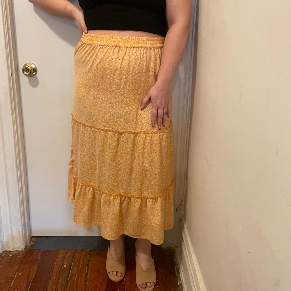Who What Wear Maxi Ruffle Skirt